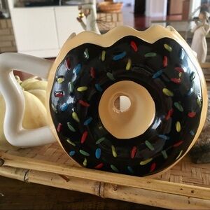 The Simpsons donut novelty mug. 1990’s vintage BIG mouth donut mug ceramic